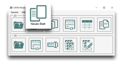 CATIA Wizard Neues Blatt